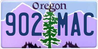 OR license plate 902MAC