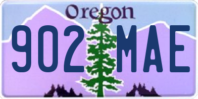 OR license plate 902MAE