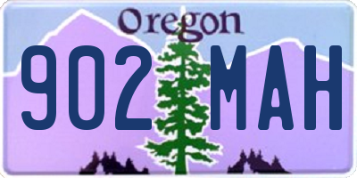 OR license plate 902MAH