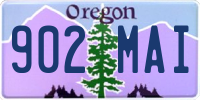 OR license plate 902MAI