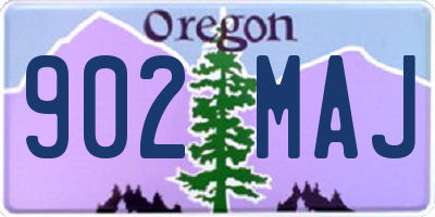 OR license plate 902MAJ