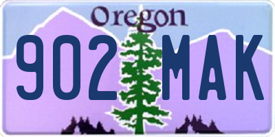 OR license plate 902MAK