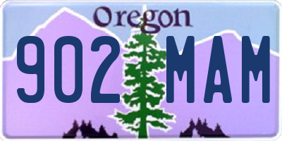 OR license plate 902MAM