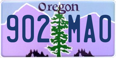 OR license plate 902MAO
