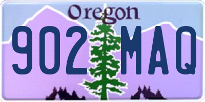 OR license plate 902MAQ