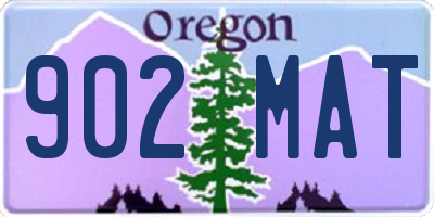 OR license plate 902MAT