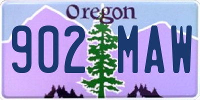 OR license plate 902MAW