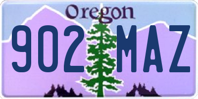 OR license plate 902MAZ