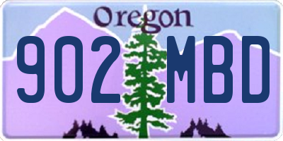 OR license plate 902MBD