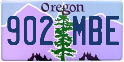 OR license plate 902MBE