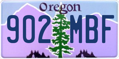 OR license plate 902MBF