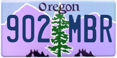 OR license plate 902MBR