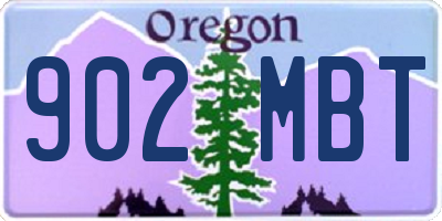 OR license plate 902MBT
