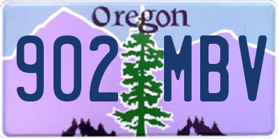 OR license plate 902MBV