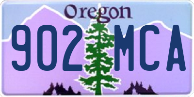 OR license plate 902MCA
