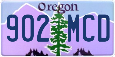 OR license plate 902MCD