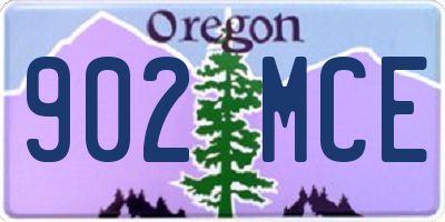 OR license plate 902MCE