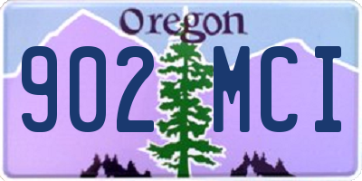 OR license plate 902MCI