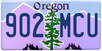 OR license plate 902MCU