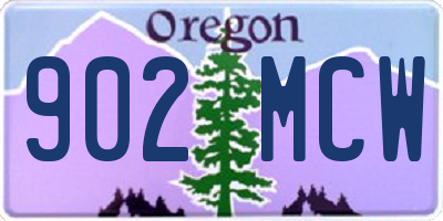 OR license plate 902MCW