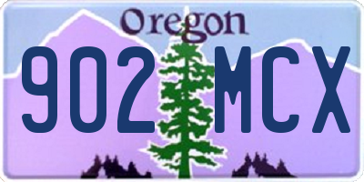 OR license plate 902MCX