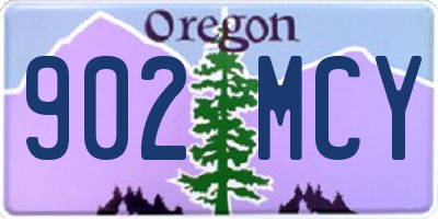 OR license plate 902MCY