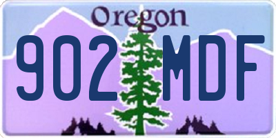 OR license plate 902MDF
