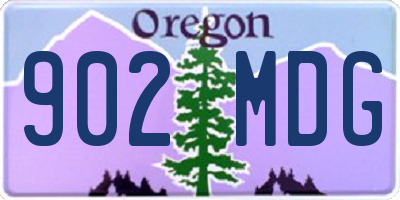 OR license plate 902MDG