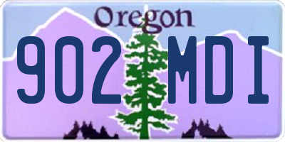OR license plate 902MDI