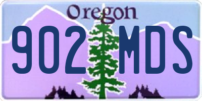 OR license plate 902MDS