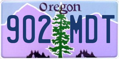 OR license plate 902MDT