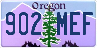 OR license plate 902MEF