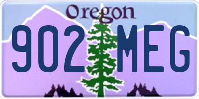 OR license plate 902MEG