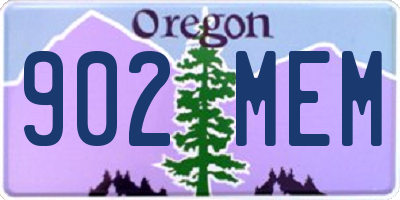 OR license plate 902MEM