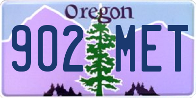 OR license plate 902MET