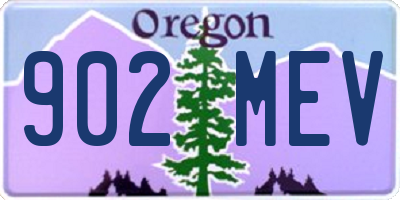 OR license plate 902MEV