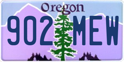 OR license plate 902MEW