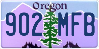 OR license plate 902MFB