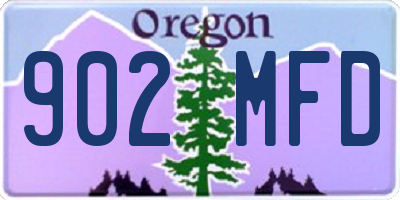 OR license plate 902MFD
