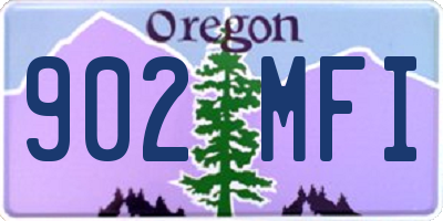 OR license plate 902MFI