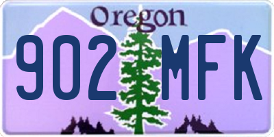 OR license plate 902MFK