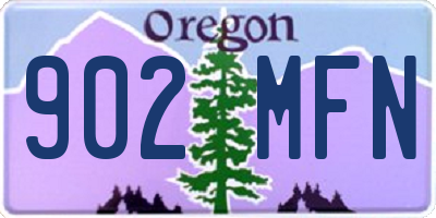 OR license plate 902MFN