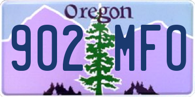 OR license plate 902MFO