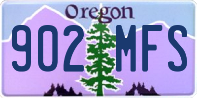 OR license plate 902MFS