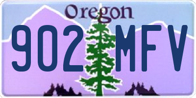 OR license plate 902MFV