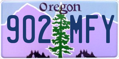 OR license plate 902MFY