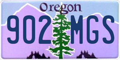 OR license plate 902MGS