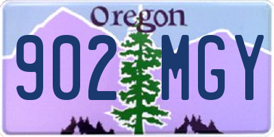 OR license plate 902MGY