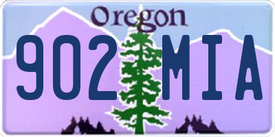 OR license plate 902MIA