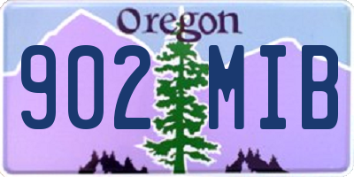 OR license plate 902MIB